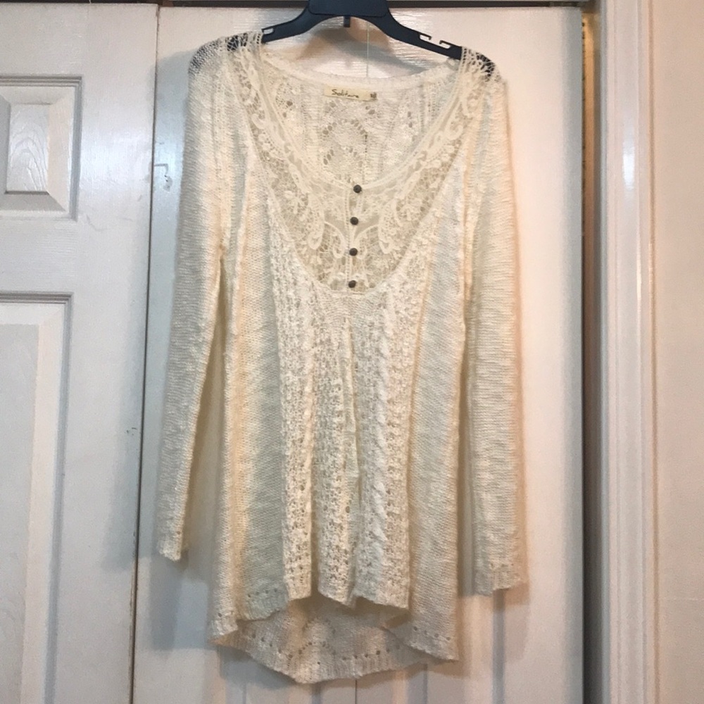 Cream Tunic Sweater